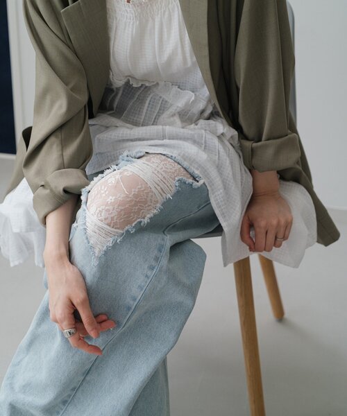 Kastane（カスタネ） デニムパンツ 0 ブルー レディース : ZOZOTOWN