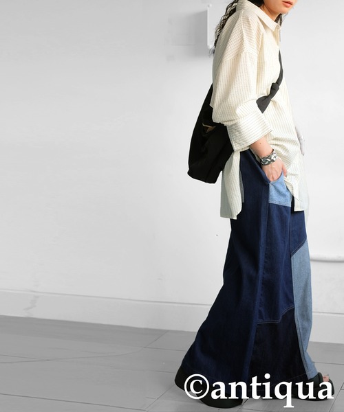 「antiqua」 デニムパンツ P ブルー系その他 レディース_画像6