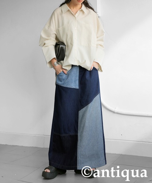 「antiqua」 デニムパンツ P ブルー系その他 レディース_画像7
