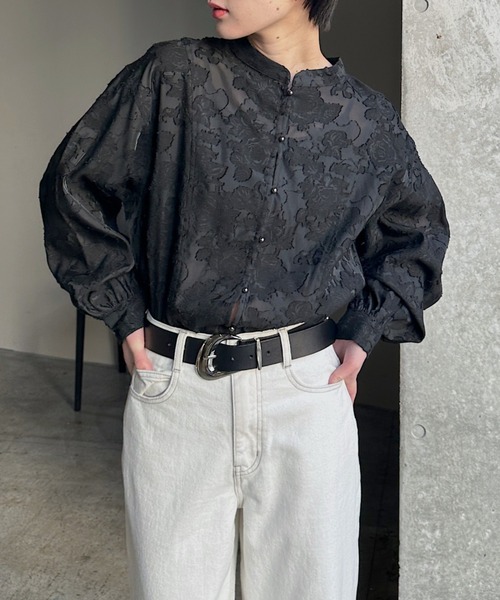 PAGEBOY（ページボーイ） tシャツ レースジャガード2WAYブラウス 