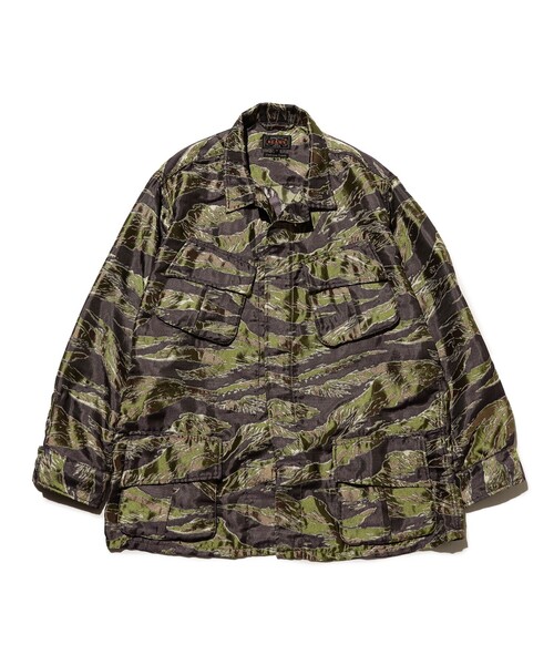 ブルゾン アウター MIL Fatigue Jacket Tiger Stripe Mesh Jacquard メンズの画像