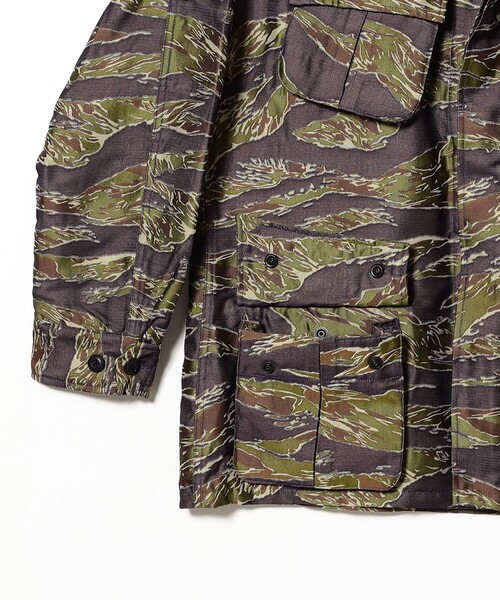 ブルゾン アウター MIL Fatigue Jacket Tiger Stripe Mesh Jacquard メンズの画像