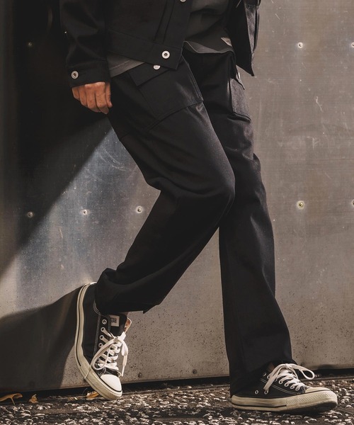 WONDER WALL MOTEL ジーンズ mp14448-BLACK DENIM BUSH PANTS ブラック