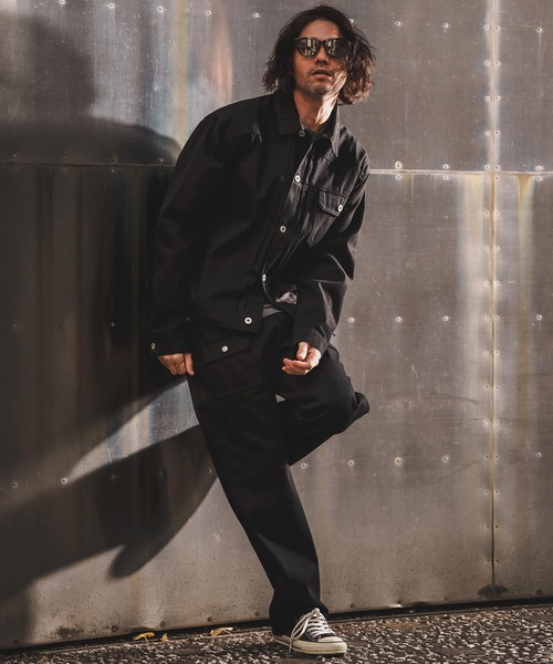 WONDER WALL MOTEL ジーンズ mp14448-BLACK DENIM BUSH PANTS ブラック