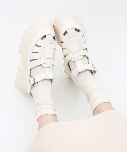 「Shoes in Closet」 フラットサンダル M ブラック レディース_画像4