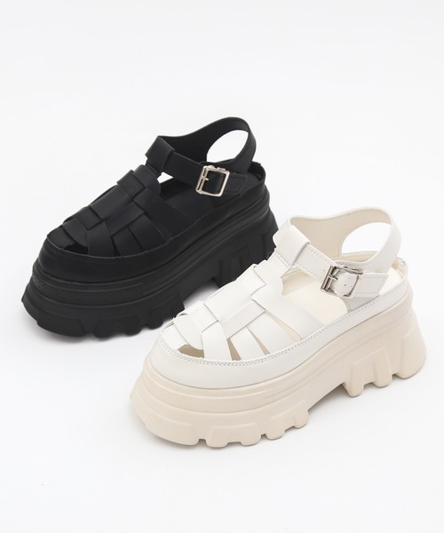 「Shoes in Closet」 フラットサンダル M ブラック レディース_画像5