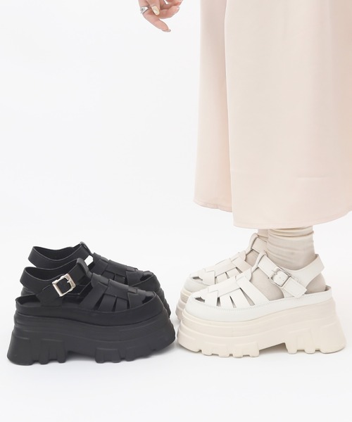 「Shoes in Closet」 フラットサンダル M ブラック レディース_画像8