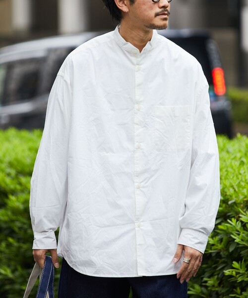 「FREAK'S STORE」 長袖シャツ MEDIUM オリーブ メンズ_画像8