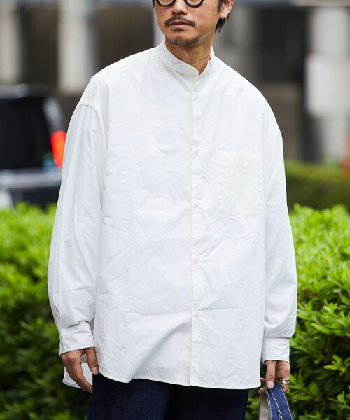 「FREAK'S STORE」 長袖シャツ MEDIUM オリーブ メンズ_画像9