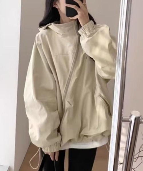 パーカー 斜めジップマウンテンパーカー レディース : ZOZOTOWN Yahoo