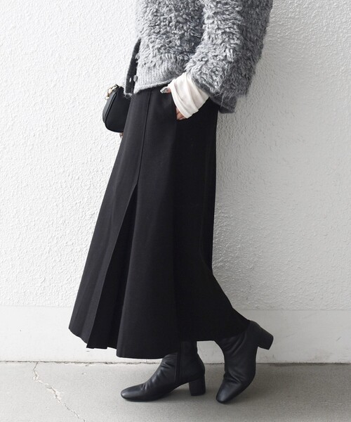 「SHIPS any」 フレアスカート 38 ネイビー レディース_画像9