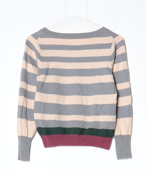 「TSUMORI CHISATO」 ボーダー柄長袖ニット 2 グレー レディース_画像2