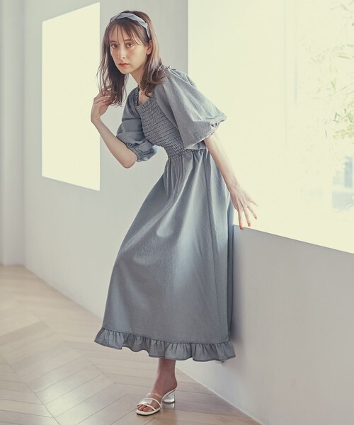 「Feroux」 半袖ワンピース 1 ブラウン レディース_画像6