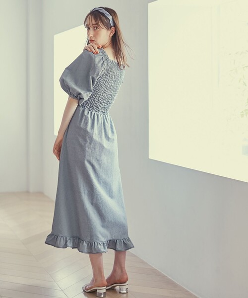「Feroux」 半袖ワンピース 1 ブラウン レディース_画像7