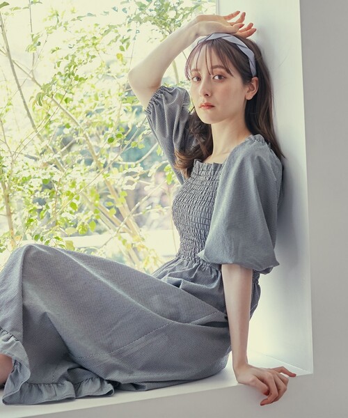 「Feroux」 半袖ワンピース 1 ブラウン レディース_画像8