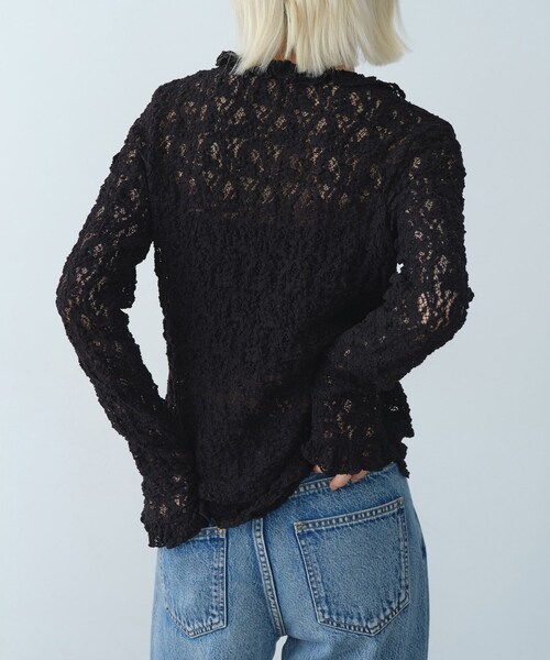 CODE A ブラウス シャツ 「Re」fluffy lace blouse レディース