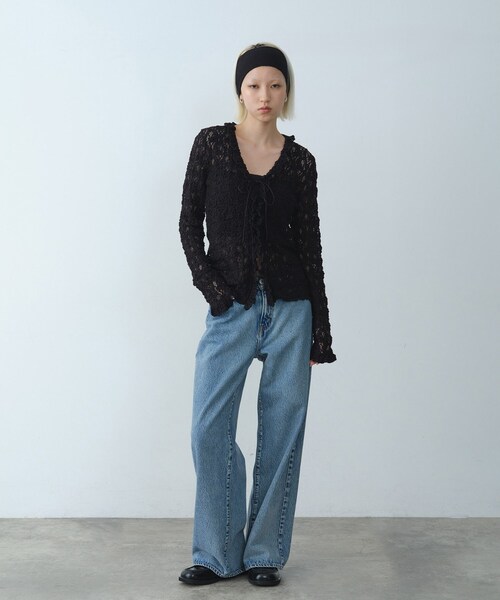 CODE A ブラウス シャツ 「Re」fluffy lace blouse レディース
