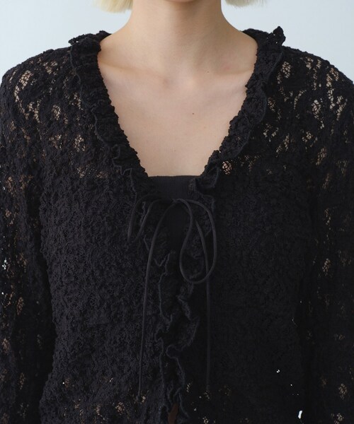 ブラウス シャツ 「Re」fluffy lace blouse レディースの画像
