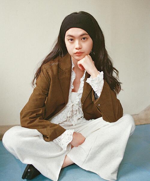 CODE A ブラウス シャツ 「Re」fluffy lace blouse レディース