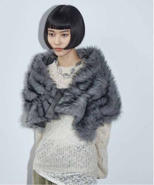 「THE YOn」 ストール FREE ベージュ レディース_画像2