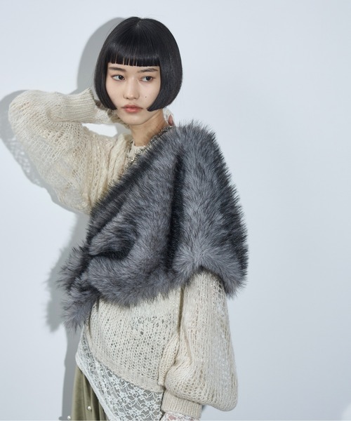 「THE YOn」 ストール FREE ベージュ レディース_画像4