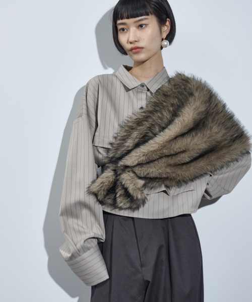 「THE YOn」 ストール FREE ベージュ レディース_画像8