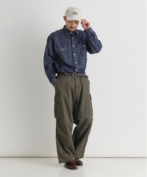 BACK NUMBER シャツ 「BACK NUMBER」デニム ロングスリーブ シャツ
