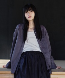今期 アダムエロペ リネンオーバーシャツ / GENTLE LINEN SALON adam et rope'（サロン アダム エ ロペ） リネンシャツ ブラウス