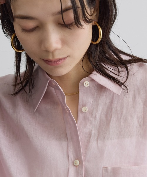 SALON adam et rope'（サロン アダム エ ロペ） リネンシャツ ブラウス