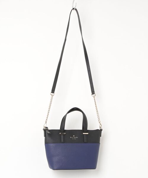 ケイトスペード ショルダーバッグ ハンドバッグ 2way 白 紺 kate spade NEW YORK（ケイト・スペード ニューヨーク） ワンポイント