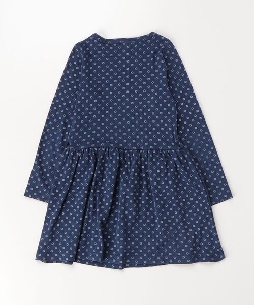 「PETIT BATEAU」 「KIDS」長袖ワンピース - ネイビー キッズ_画像2