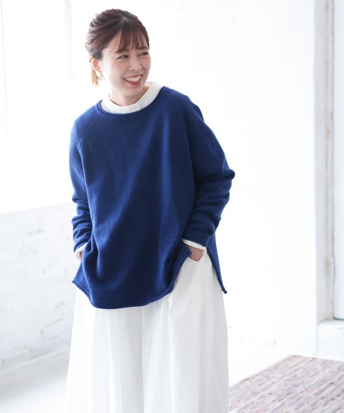 「soulberry」 長袖ニット M ブルー レディース_画像3