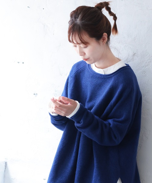 「soulberry」 長袖ニット M ブルー レディース_画像4
