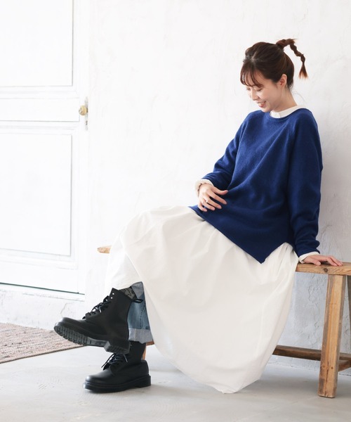 「soulberry」 長袖ニット M ブルー レディース_画像7