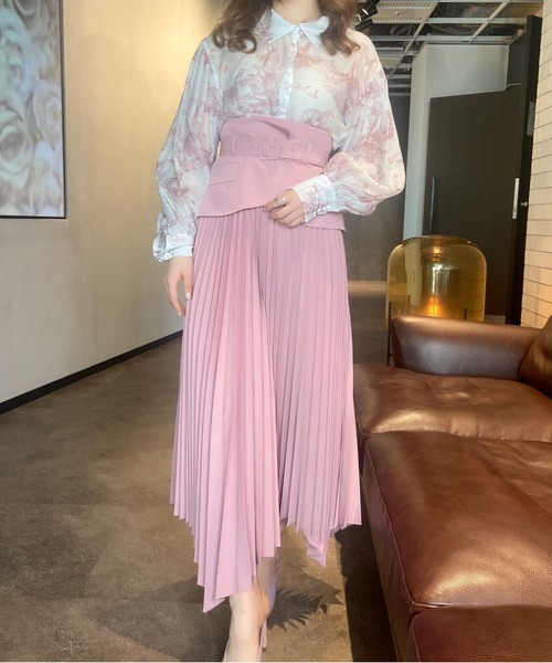 「EIMY ISTOIRE」 プリーツスカート SMALL ピンク レディース_画像3