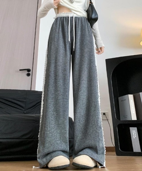 ワイドパンツ スウェットパンツ ジャージ ラクなのに今っぽい。頼れる