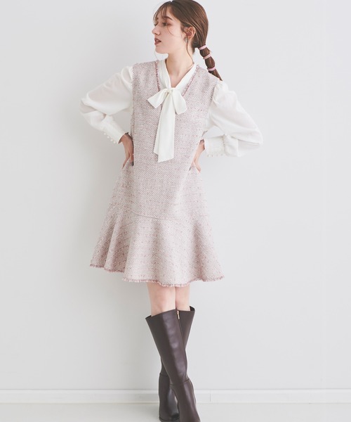 「LAISSE PASSE」 サロペットスカート 36 ブルー レディース_画像3