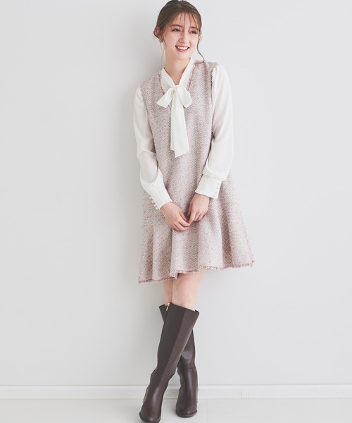 「LAISSE PASSE」 サロペットスカート 36 ブルー レディース_画像4