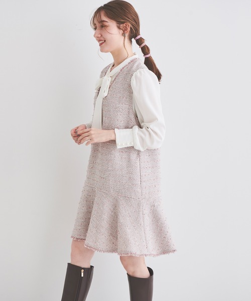 「LAISSE PASSE」 サロペットスカート 36 ブルー レディース_画像5