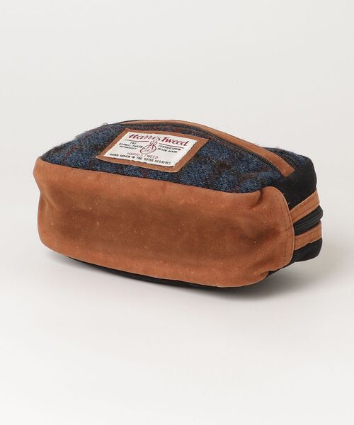 「HARRIS TWEED」 ポーチ - ブルー メンズ_画像3