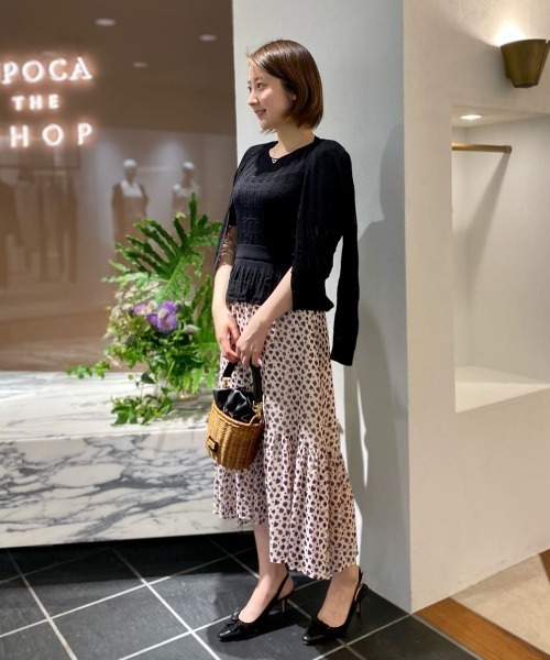 「EPOCA THE SHOP」 スカート 38 ベージュ レディース_画像2