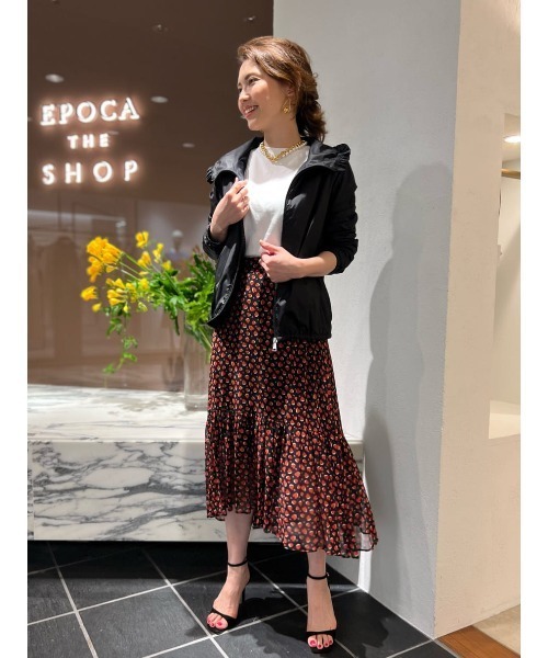 「EPOCA THE SHOP」 スカート 38 ベージュ レディース_画像3