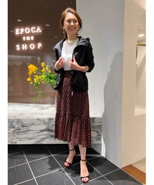 「EPOCA THE SHOP」 スカート 38 ベージュ レディース_画像4