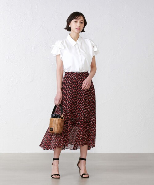 「EPOCA THE SHOP」 スカート 38 ベージュ レディース_画像7