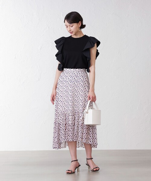 「EPOCA THE SHOP」 スカート 38 ベージュ レディース_画像8