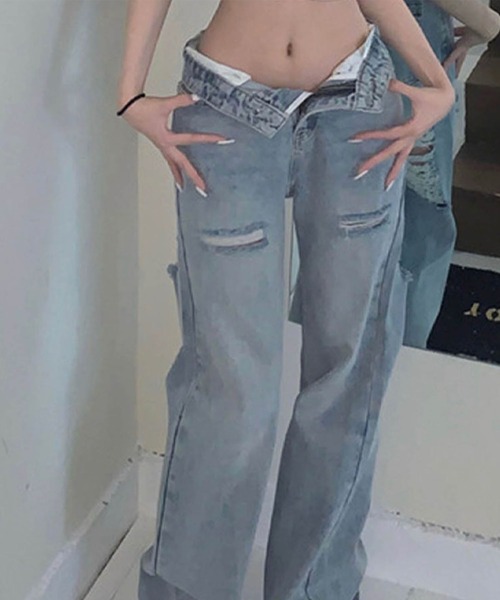 「GLAMOROUS JANE」 デニムパンツ L ブルー レディース_画像5