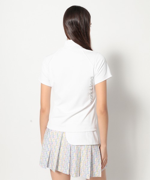 【美品】マークアンドロナ　レディース　半袖　モックネックシャツ　36 S MARK&LONA（マークアンドロナ） tシャツ 半袖 Reale Crystal Mock