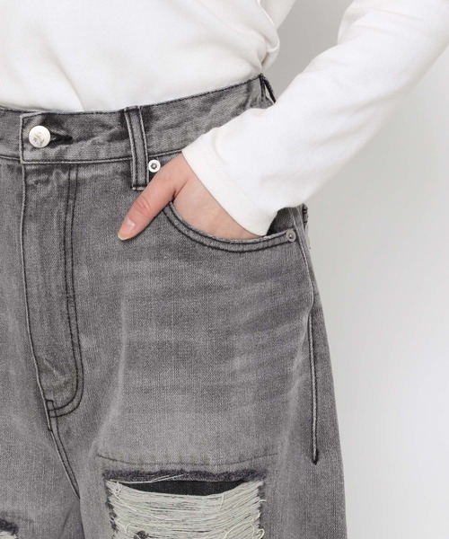 「Anui」 デニムパンツ SMALL ブルー レディース_画像3