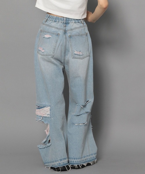 「Anui」 デニムパンツ SMALL ブルー レディース_画像9
