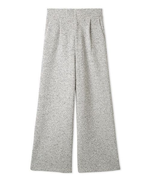 ワイドパンツ パンツ ハイウエストカットソーワイドパンツ／ウォッシャブル レディースの画像